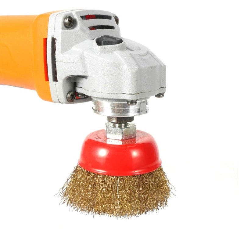 TEHAUX 2pcs Heavy Duty Wire Cup Brush Wheel for Drill Metal Cleaning High Elasticity - Image 5